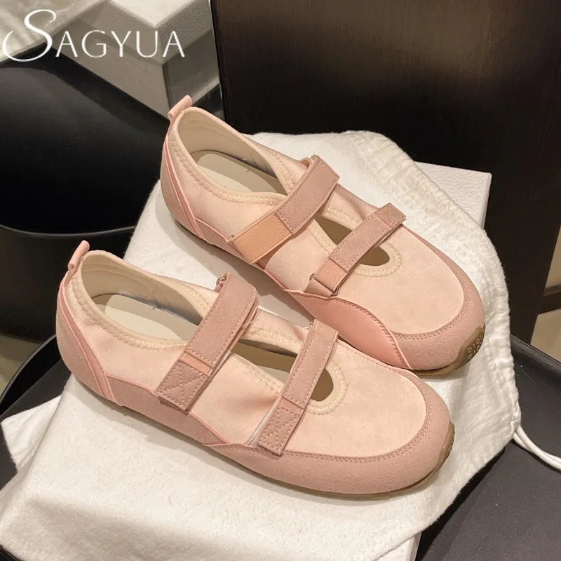 

Flats Ballet Shoes Women Sandals Casual Sneakers 2025 Summer Brand Mary Jane Shoes Woman Soft Sole Shallow Dress Sandalias Mujer
