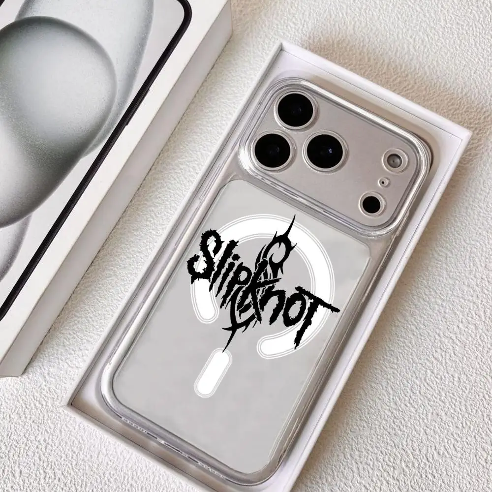 

Cool Band S-Slipknot Phone Case for iPhone 17 16 15 14 13 12 11 Pro Max Plus Clear Magnetic Shockproof Scratch-Resistant