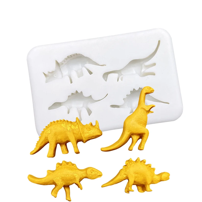 Dinosaur Silicone Sugarcraft Mold Resin Tools Cupcake Baking Mould Fondant Cake Decorating Tools