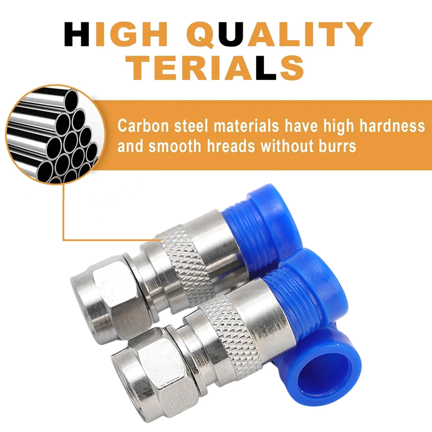 العالمي RG6 ضغط موصلات كابل محوري اتصال مقاوم للماء F ضغط موصل العقص تجريد أدوات أطقم