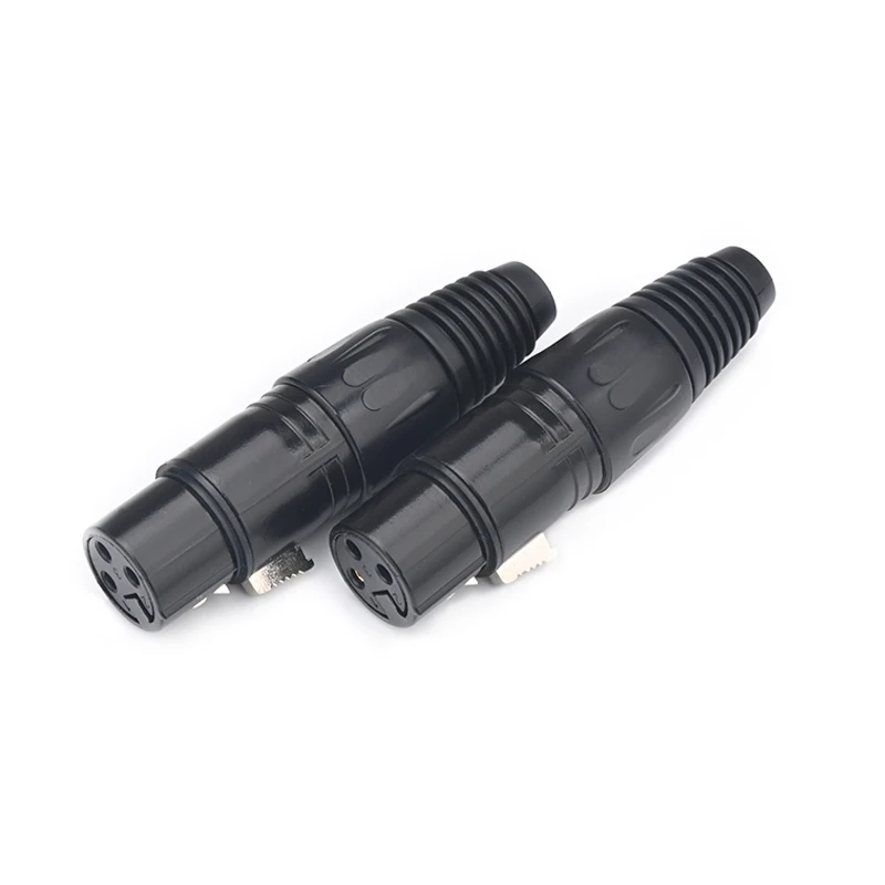8PCS HiFi XLR Plugs High Quality 3Pin Gold Plated Male and Femal XLR Connector for XLR Cable Solder