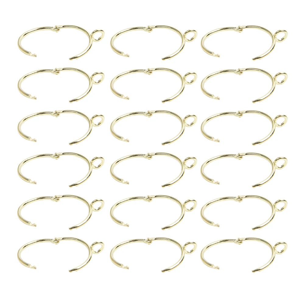 

1Set 30 Pieces Curtain Rings Metal Buckles Practical Hanging Accessories for Shower Curtains Window Drapes Home
