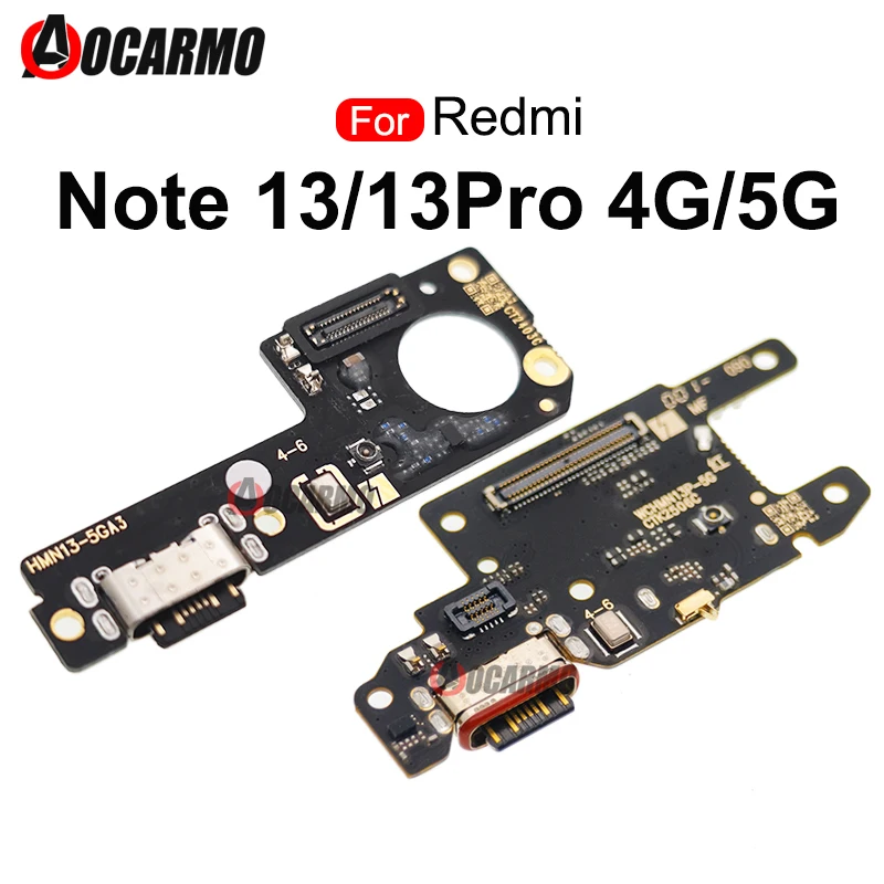 

Charging Port For Xiaomi Redmi Note 13 Pro Plus 5G Note13Pro 4G Sim Card Reader USB Charging Dock Flex Cable Replacement