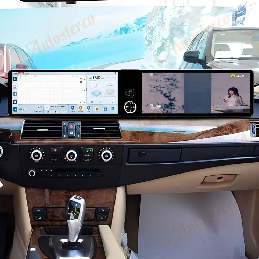 Dual Screen Android ID9 Car Radio Carplay Screen For BMW 5 Series E60 E61 M5 CCC CIC Multimedia Player GPS Navigation Head Unit