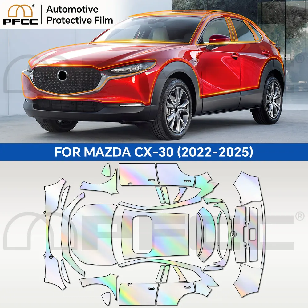 

For MAZDA CX-30 2022-2025 TPU Paint Protection Film Body Sticker Anti-scratch Protective Transparent PPF Accessories
