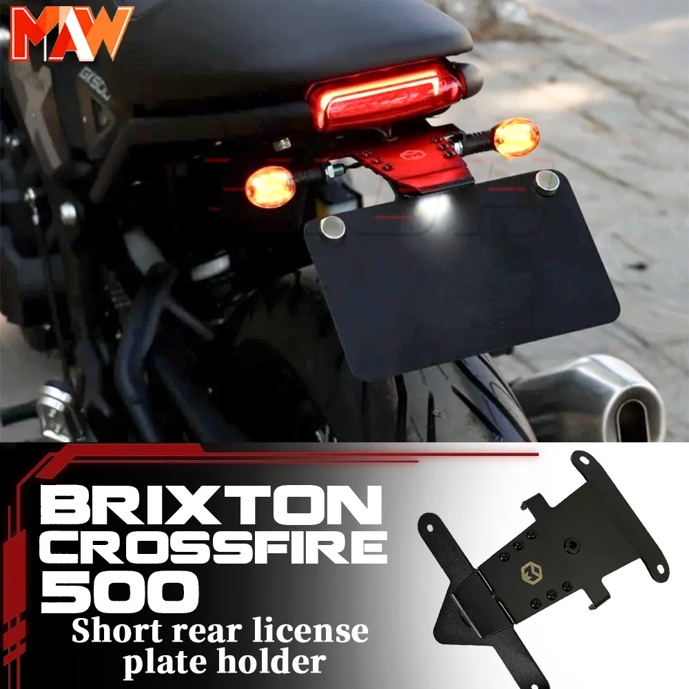 Brixton Crossfire 500 Rear License Plate Holder, GK500 Short Tail License Plate Bracket
