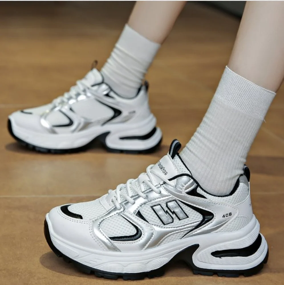 2025 Spring New Women's platform Sneakers Fashion Casual Sports Chunky Sneakers Women Comfortable Breathable Tennis Shoes