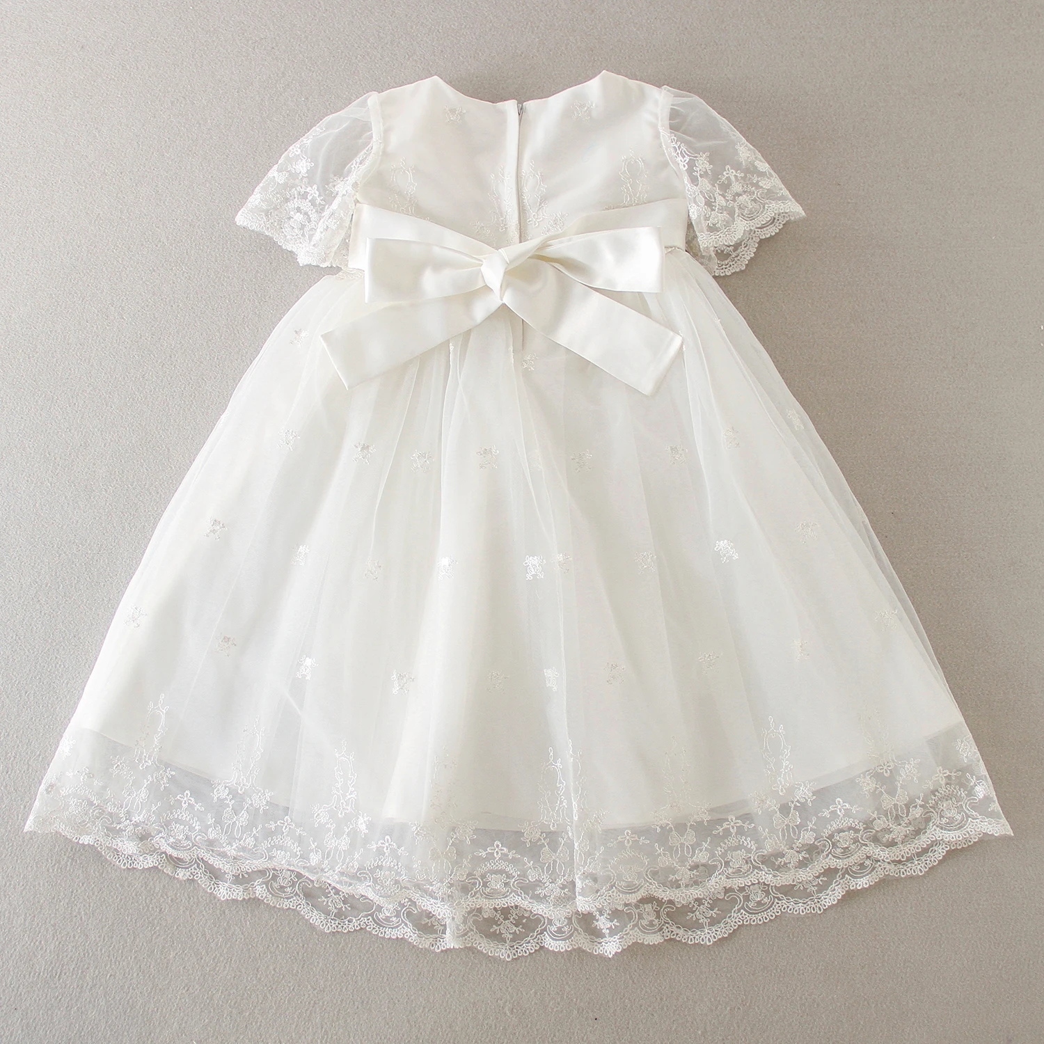 Embroidered Prom Luxury Baby Girl Baptism Dress New Design Christening with Bonnet Lace Dresses