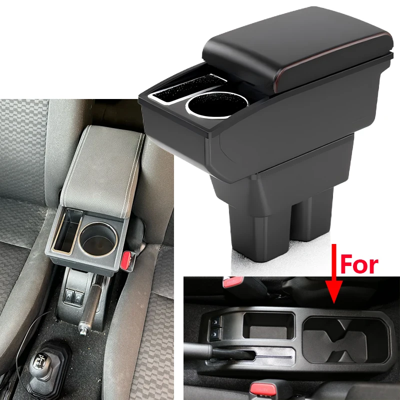 

Новинка 2024 года, центральная консоль Suzuki Jimny, черный подлокотник, органайзер, ящик для хранения с подстаканником, 2019-2024, аксессуары для салона автомобиля