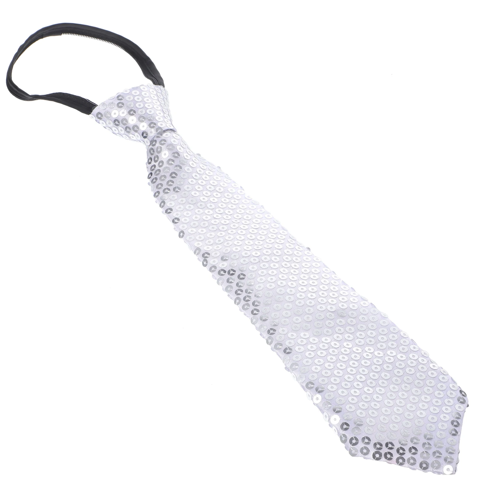 

Sequin Tie Silver Fashion Necktie Reusable Washable Long Lasting Comfortable Detailed Workmanship Delicate Smooth Party Street