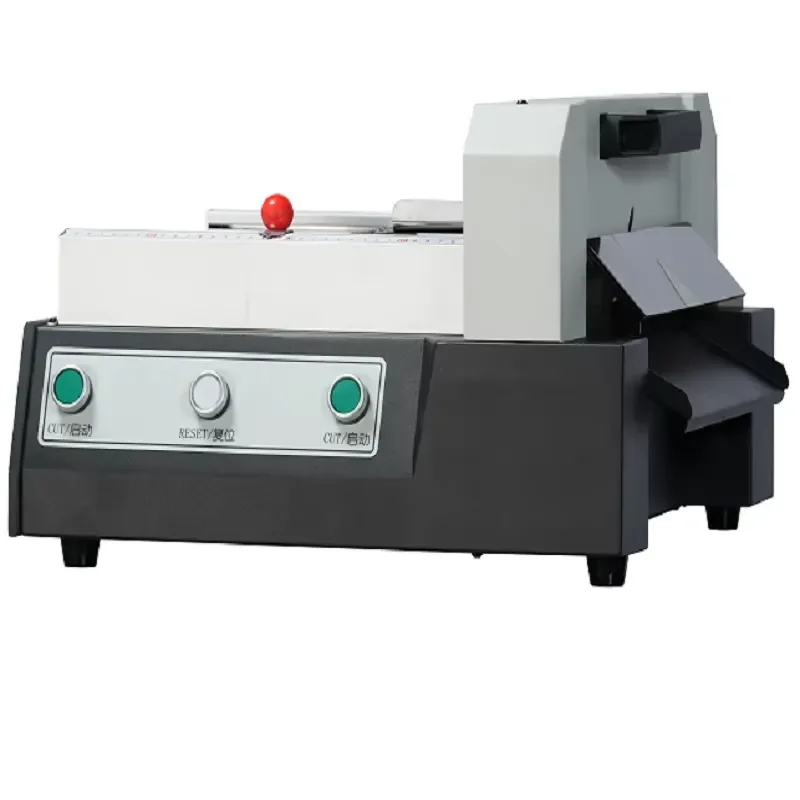 Lightweight Steel A3/A4 Electric Guillotine Paper Trimmer with 120W Power and +/-0.5mm Precision for Desktop Use