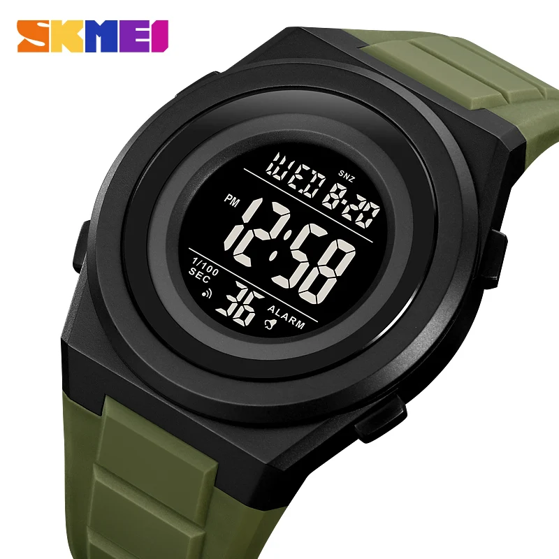 SKMEI Nieuwe Japan Digitale beweging Back Light Sport Horloges Heren Countdown Horloge 5Bar Waterdichte Kalender Klok reloj hombre