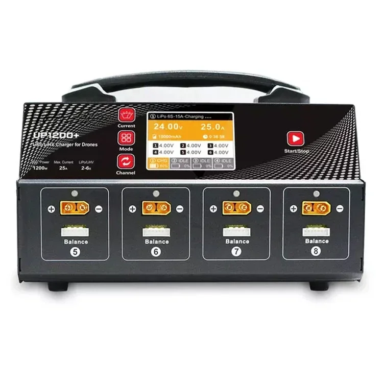 Ultra Power UP1200+ 1200W 25A 8 Channels 2-6S UAV Drone Battery Charger For Drones