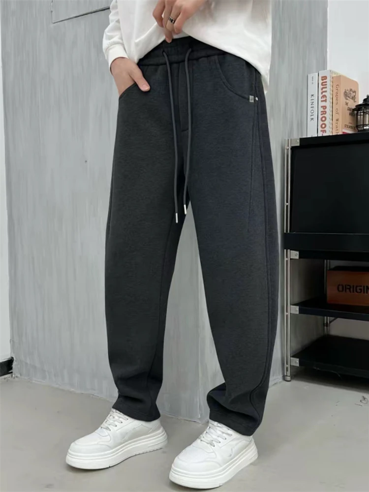 

Fce Lined Thi Straight Leg Men's Winter Sports Sweatpants Casual Comfortable American Sle Trousers