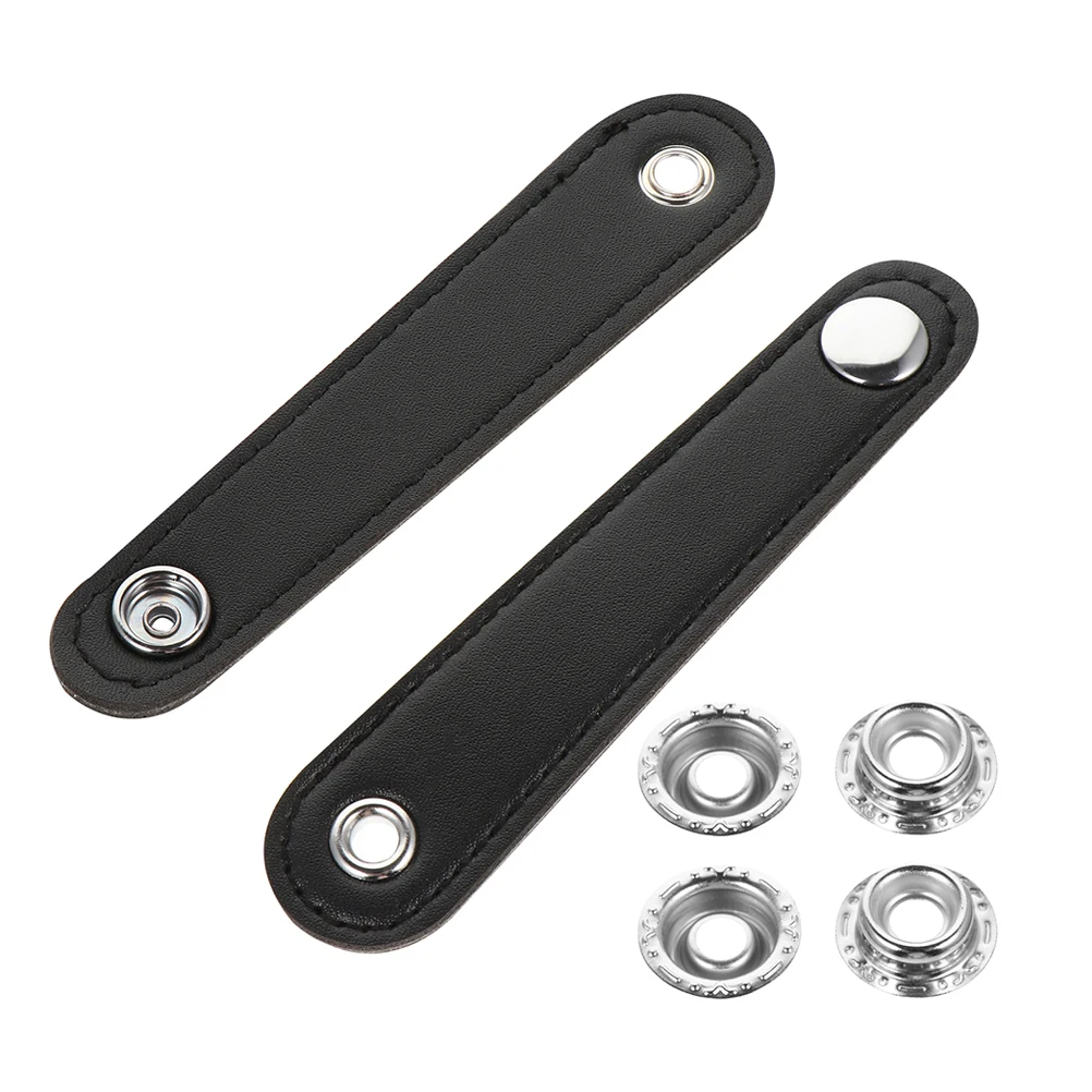 

2 Pcs Accordion Bellows Strap Belt Fittings Buckle Harness Straps Accessories Bass Black