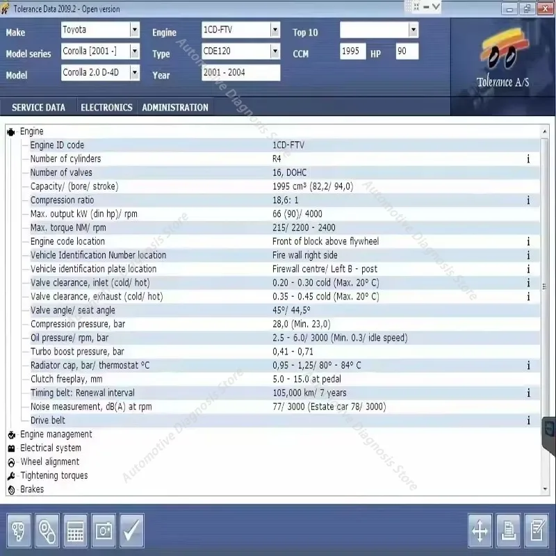 Newest Auto Car Software Tolerance Data 2009.2 Auto Repair Program Data with Free Keygen Install Video Guide Car Repair Software