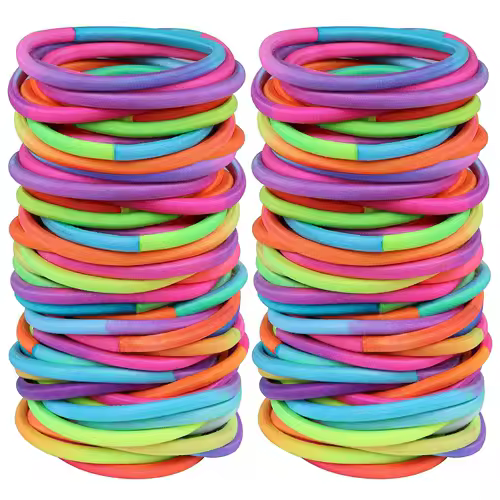 50pcs Black Elastic Hair Band Leagues Ties Colets Scrunchies Springs Gum Accessory For Girl Women No Damage Pigtails Holder Set - Image 19