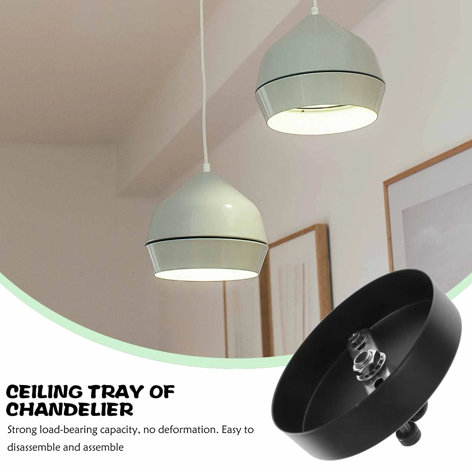 

2Pcs Hanging Ring Lighting Accessories Iron Zinc Alloy Durable DIY Chandeliers Pendant Ceiling Cover Plate Mounting Bracket