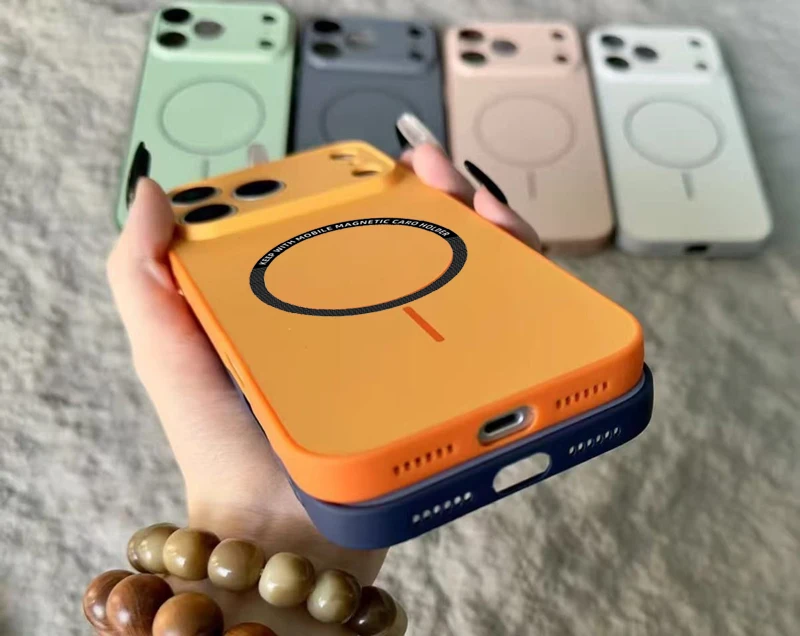 Für Xiaomi 12T Pro Hülle Xiaomi 12T Handyhülle Xiaomi 12T Pro Cover Farbige magnetische harte Silikon-Rückabdeckung – Detail 2