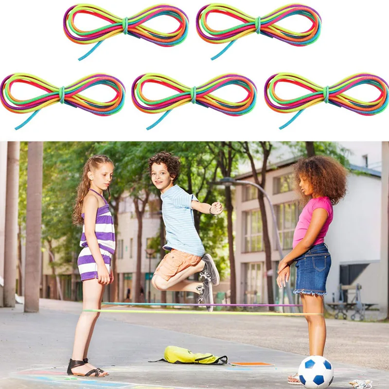 7M/5M Rainbow Rhythmic Gymnastics Jump Rope Kids Outdoor Toys Fitness Exercise Party Favors Juegos Aire Libre Niños