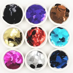 100 pz 12*20mm ovale a forma di uovo Paillettes piatte Paillettes in PVC abbigliamento da ballo cucito artigianato donne fai da te indumento lentejuacao accessori