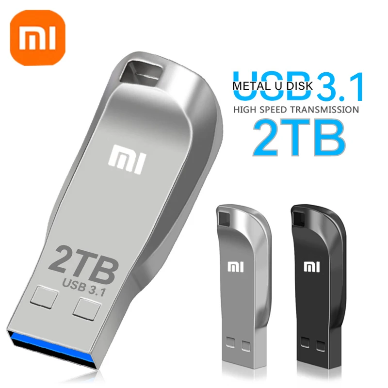 Xiaomi 2TB USB 3.1 Pen Drive 2TB USB Flash Drives 1TB High Speed Pendrive Waterproof USB Flash Disk Upgraded Type-c Adapter