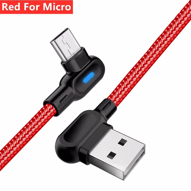 Olaf 90 Degree Elbow USB Type C Cable Fast Charging USB C Cable For Samsung Xiaomi Huawei Android Phone USB A To Micro USB Cable