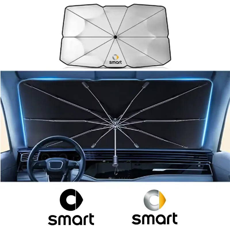 

Car Sunshade Foldable Windshield Umbrella Curtain Car Front Window Parasol Sun Protector For Smart 451 brabus Smart 453 fortwo