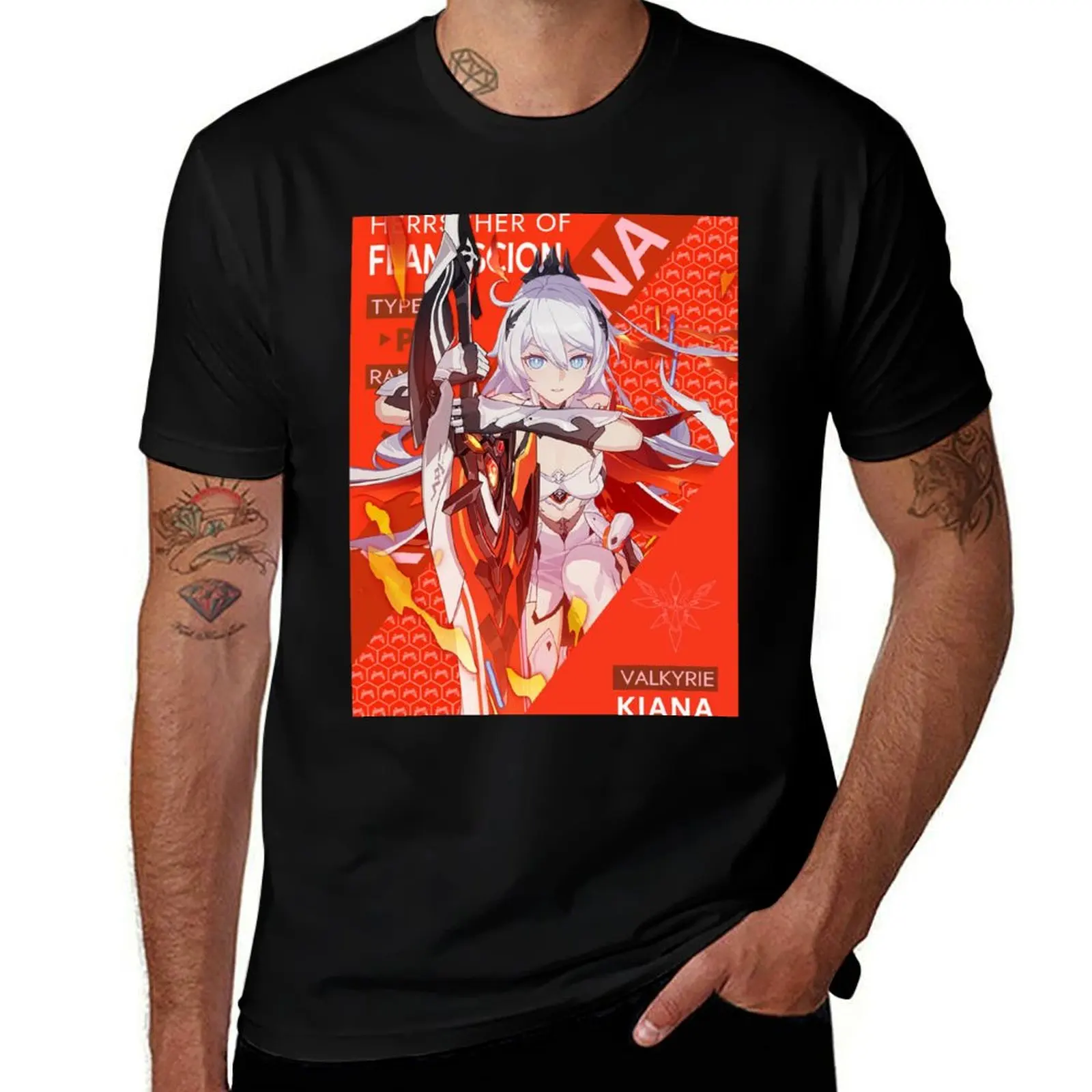 Kiana Kaslana Herrscher of Flamescion Honkai Impact T-Shirt rapper graphic tees anime figures t shirt men 100℅ cotton