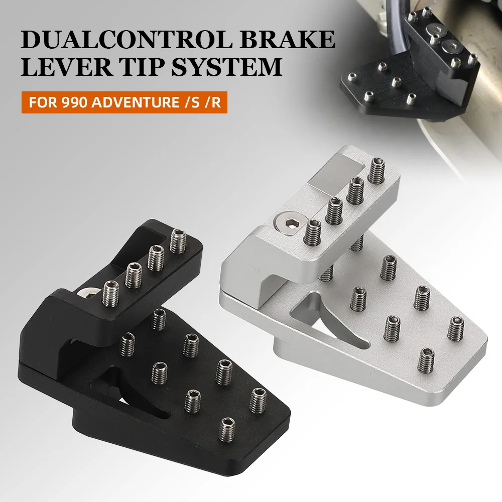 

Motorcycle For 990 ADVENTURE /S /R /DAKAR /BAJA /WHITE ABS SPEC DualControl Brake Lever Tip System Enlarger And Riser 890 Adv