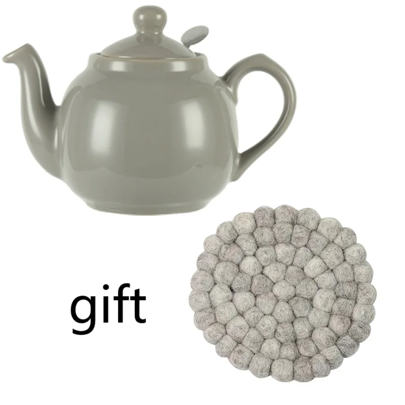 

London Pottery Farmhouse Series 2 чашки Чайник Gery Британский керамический чайник 600 мл для послеобеденного чая Чайный сервиз Чайники