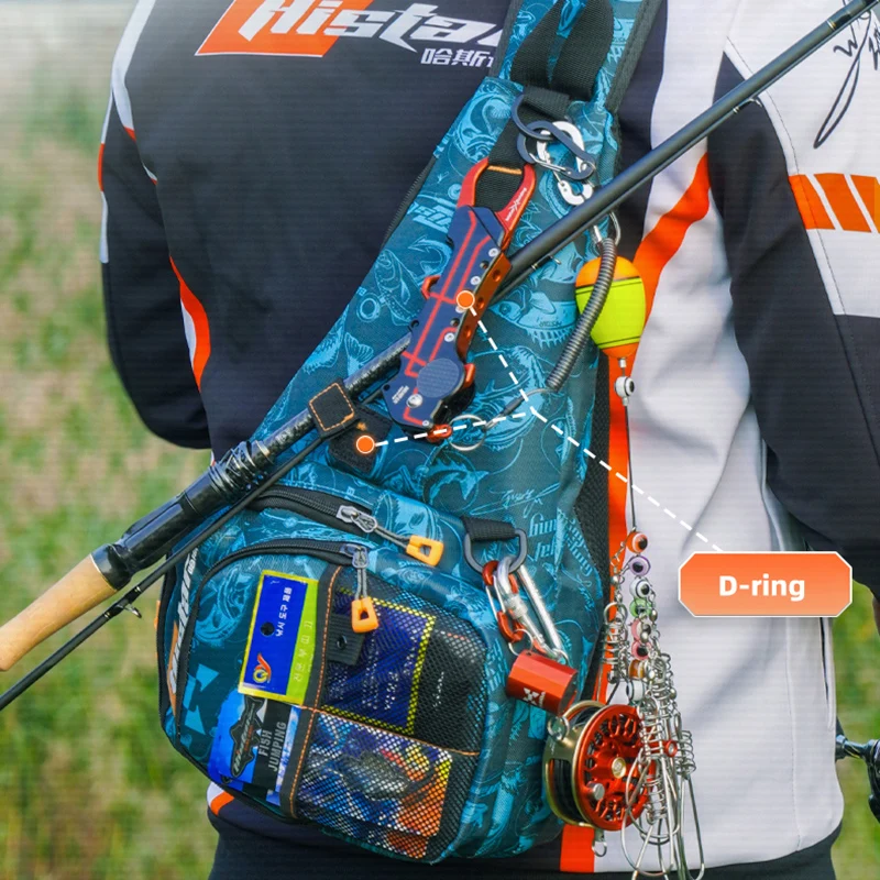 Mochila portacañas para pesca a luya – Bolsa cruzada con soportes - imagen 2