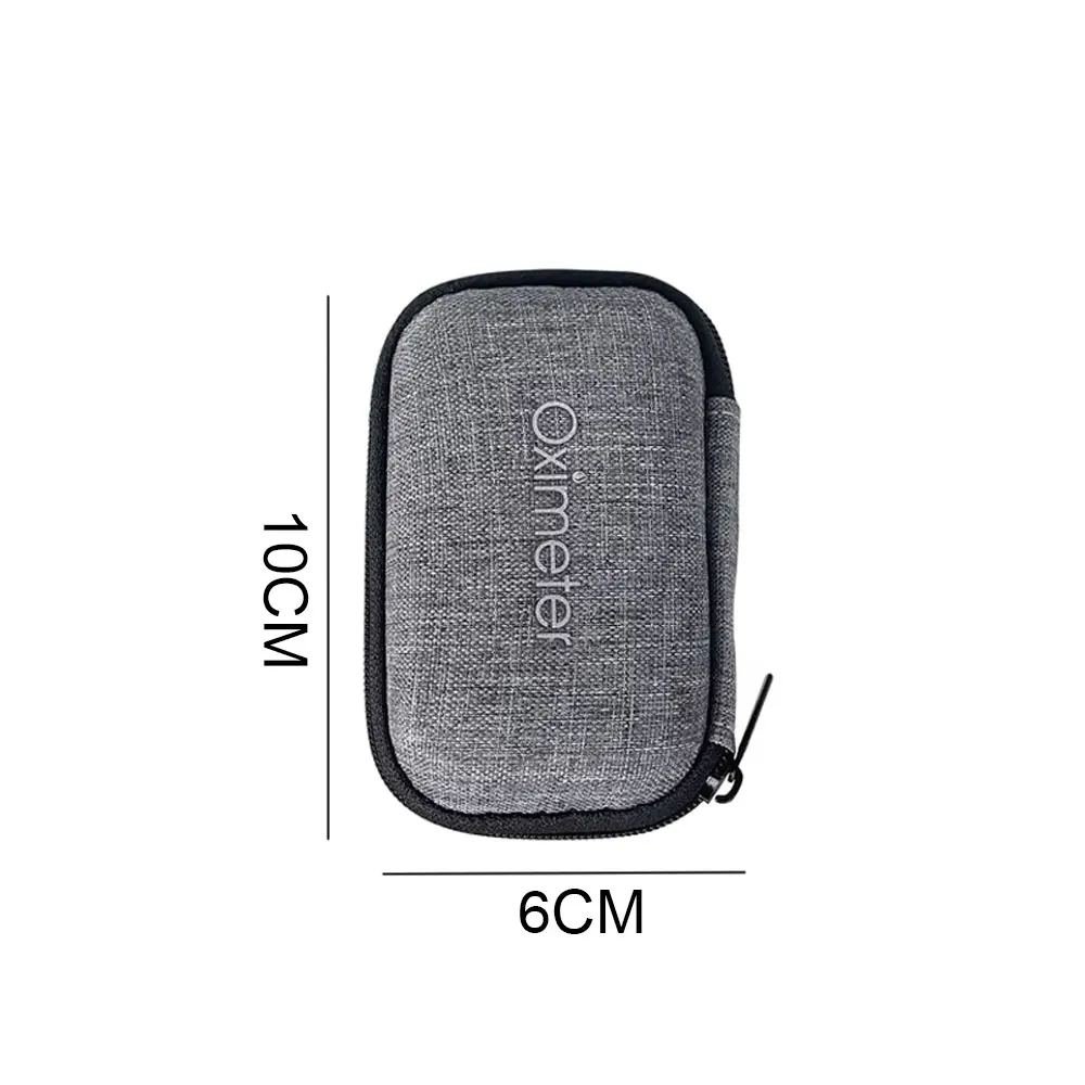 1-10Pcs Oximeter Storage Bag for Finger Pulse Oximeter Reasonable Design Strong Space Protective Cover Zipper Hard Bracket Bag