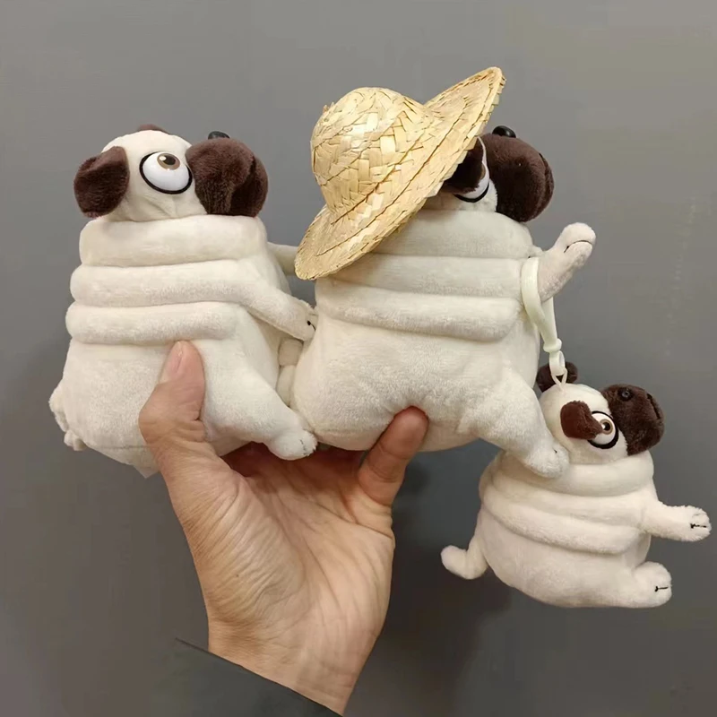 Chien de sable assis en peluche pour enfants, poupées en peluche mignonnes, jouets en peluche Kawaii, cadeau d'anniversaire pour enfants, 10 cm, 14cm