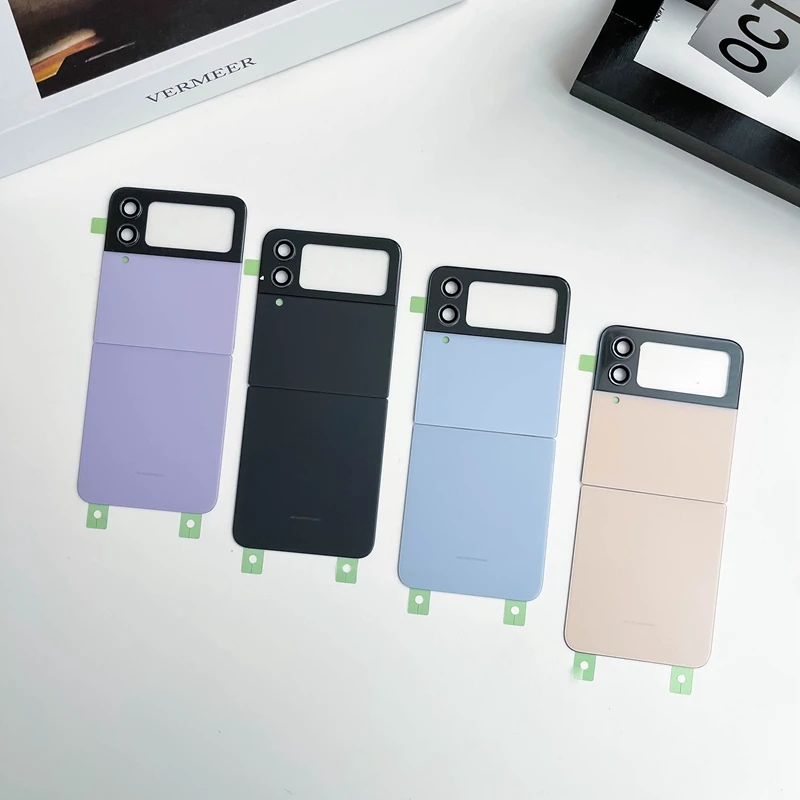 Suitable for Samsung Z Flip4 rear cover F7210 upper and lower cover folding screen rearcaseupper and lower case glass rear cover