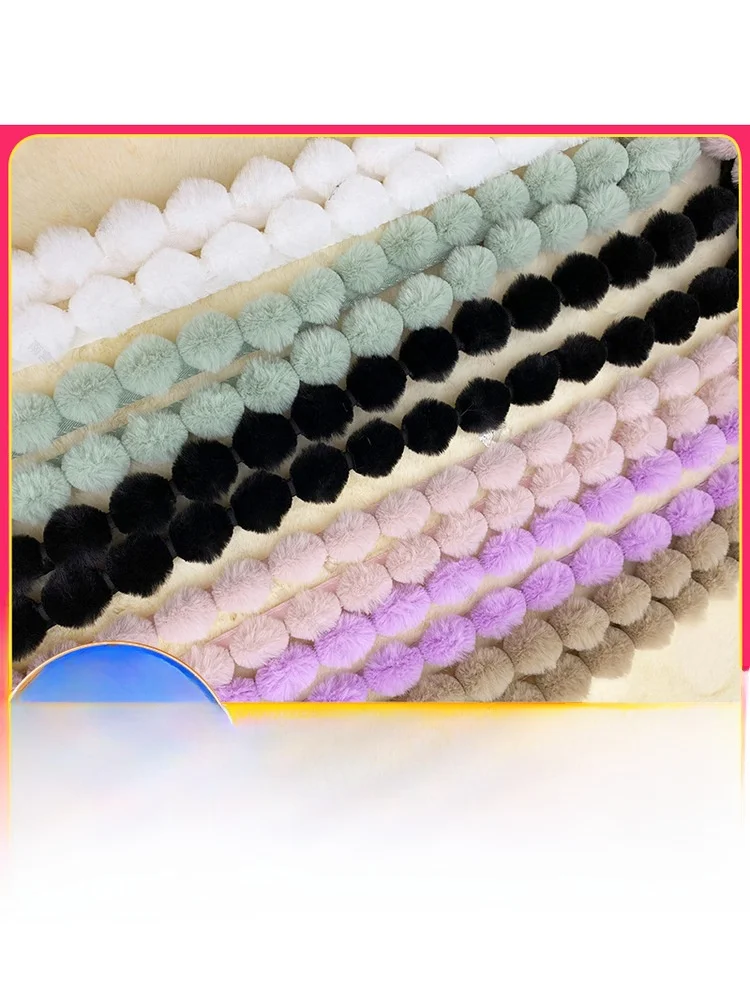 

Faux Rabbit Fur Strip DIY Clothing Accories Lace Trim Decorative Gourd Sle Plu Ball Decoration Sve Ne Hem
