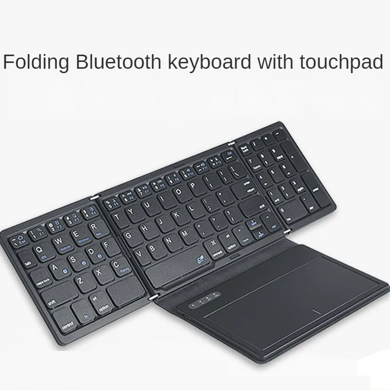 Foldable Bluetooth Wireless Keyboard with Touchpad Folding Keyboard for Windows/Android/ IOS Tablet PC Laptop Portable Keyboards