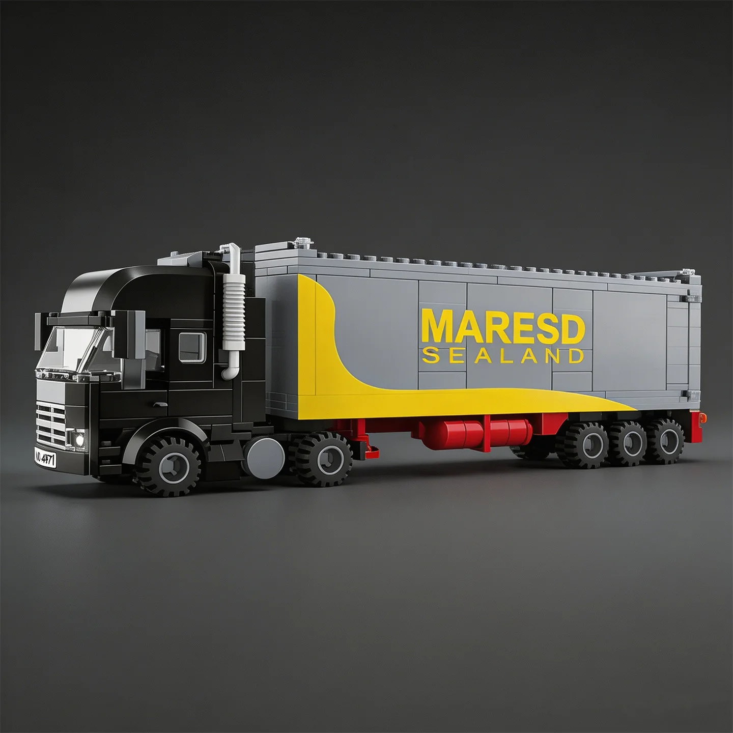 MOC City Series Container-LKW Bausteine: Europäisches Schwerlast-Transportfahrzeug-Modell Lernspielzeug