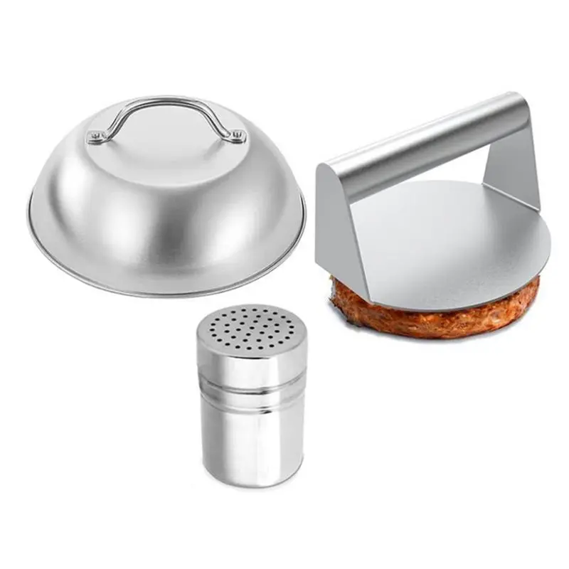 ABFU-5Pcs Smashed Burger Press Kit,Cooking Burger BBQ Cookware Set,Barbecue Tool Set For Cookout, BBQ, Griddle, Grill