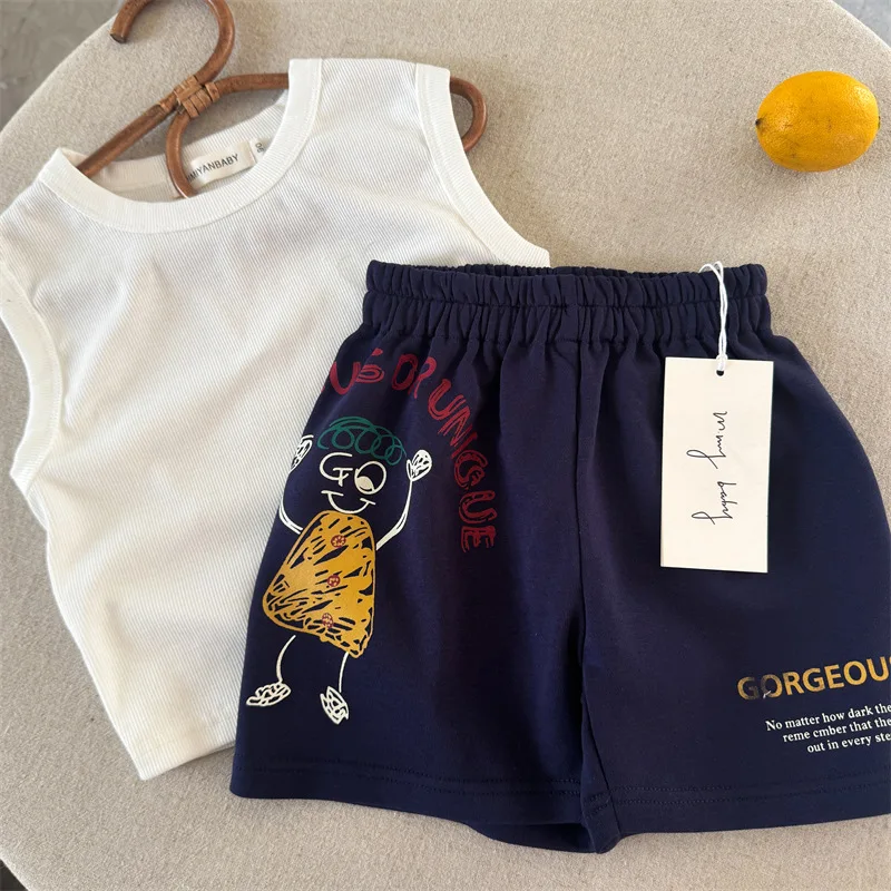 Children Boys Shorts RAISE Summer Kids Baby Boys Shorts 2-8Y Little Boys Graffiti Shorts Toddler Baby Knitted Five Quarter Pants