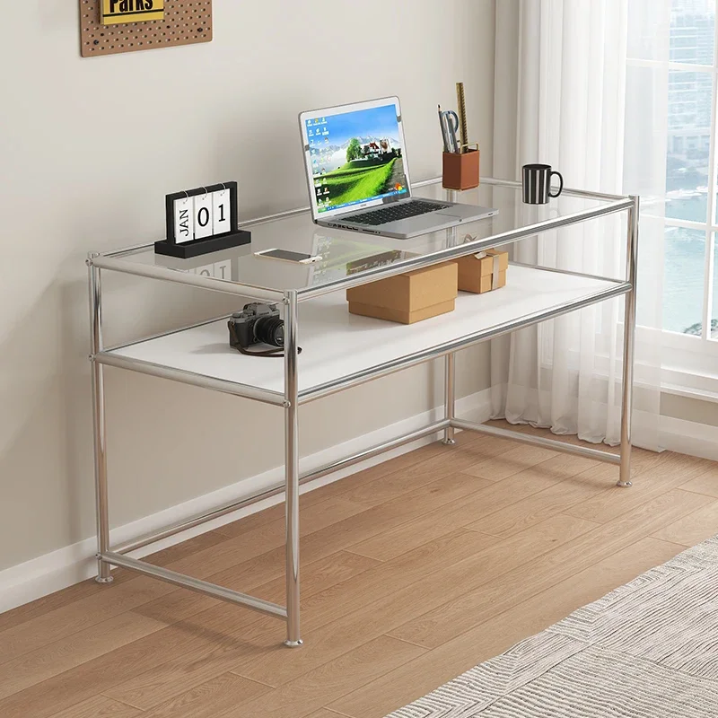 Square Clear Manicure Table Reception Simple Easy Clean Art Manicure Table Organizer Design Tavolo Per Unghie Salon Furniture