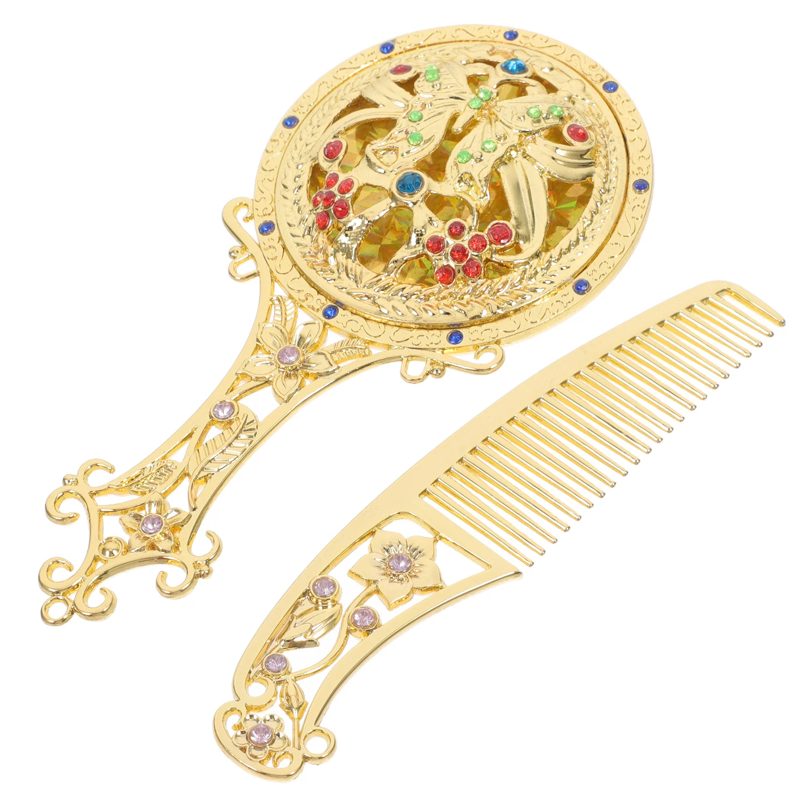 1 Juego de espejo de tocador portátil, Mini espejo de mano, superficie transparente de alta definición, tamaño compacto, Ideal para viajes y regalos