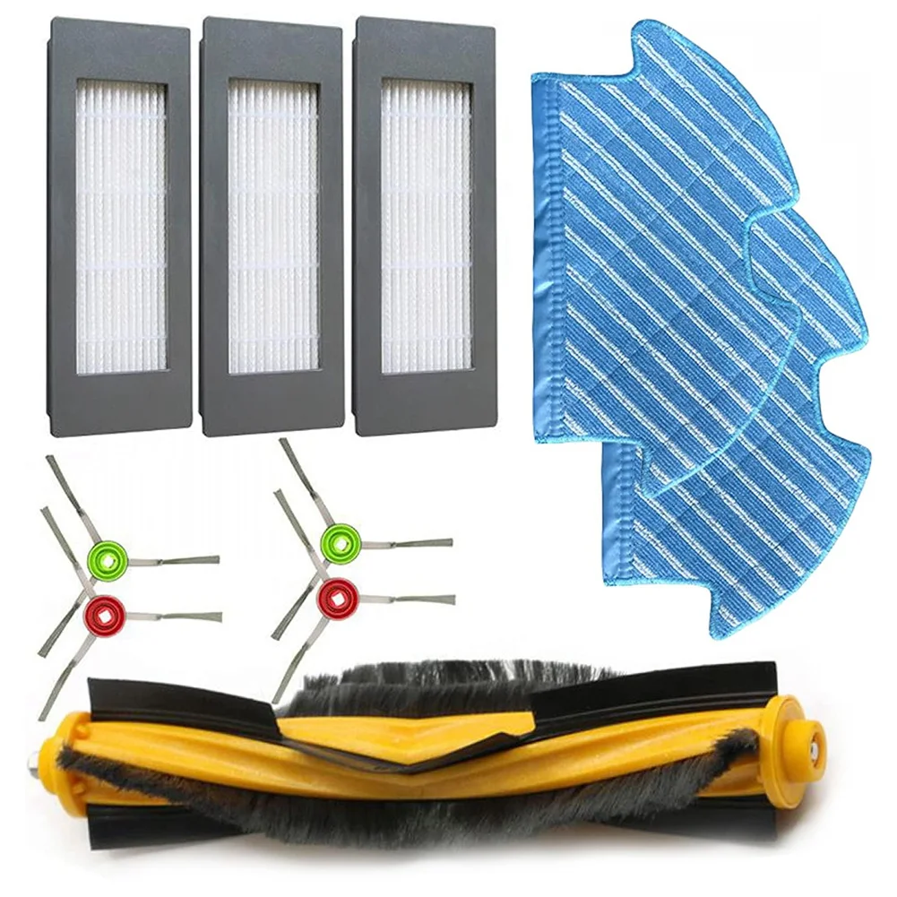 ABKR-For Ecovacs Deebot Ozmo 900 فرشاة مرشح ممسحة قماش مجموعة أجزاء المكنسة الكهربائية