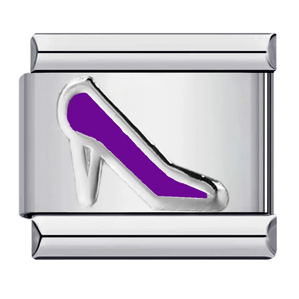� Elegantes Edelstahl-Armband mit High-Heels-Motiv für Damen, Geschenk, italienischer Charm, 9mm Perlen-Design, Modeschmuck, DIY-Armbänder – Detail 7