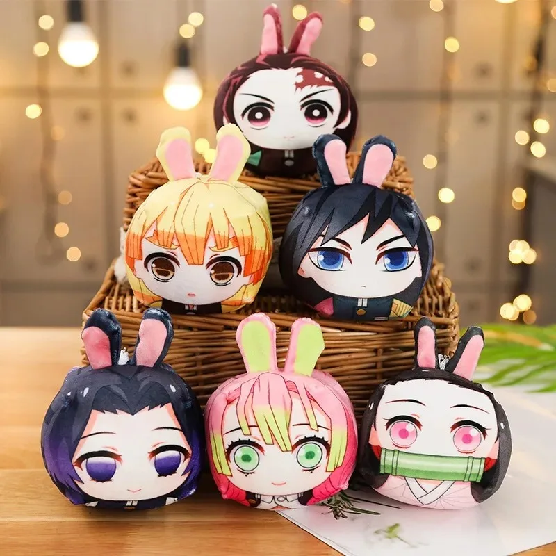 Demon Slayer Tokitou Muichirou Rengoku Kyoujurou Kochou Shinobu portachiavi Anime periferiche carino zaino ciondolo chiave Kawaii Goods
