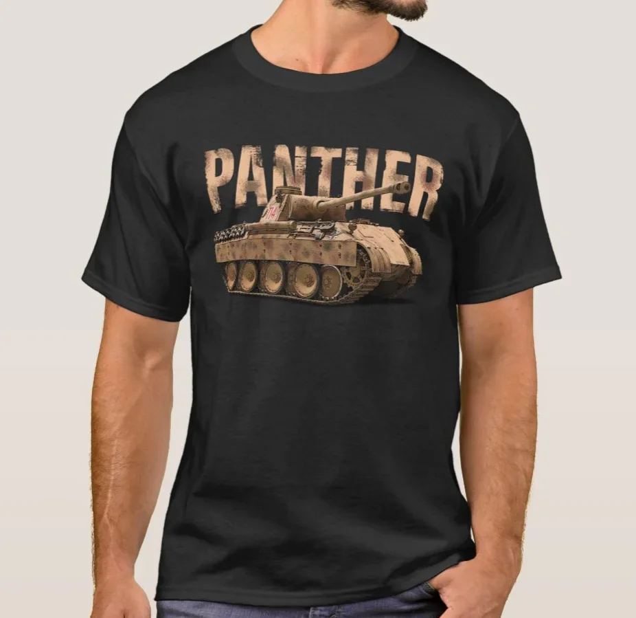 Wehrmacht Panzer V Panther Tank T-Shirt 100% Cotton O-Neck Summer Short Sleeve Casual Mens T-shirt Size S-3XL