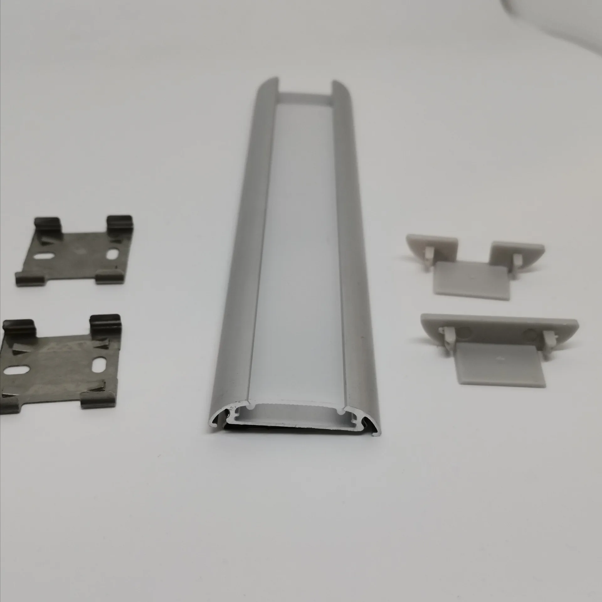 

1m/pcs new arrival Aluminum extrusion track profile with flat pc diffuser for led strip tape