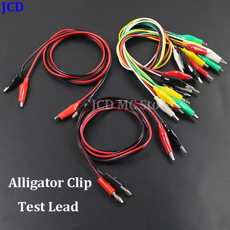 

1 Set 4mm Banana Plug To Alligator Clip DIY Test Leads Alligator Double-ended Crocodile Clips Roach Clip For Testing Probe