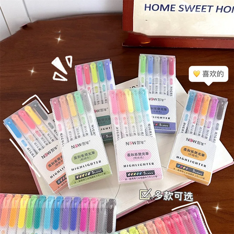 

60 pcs/lot Creative Highlighter Pen Cute Drawing Marker Pens Fluorescent Pen Office School Supplies