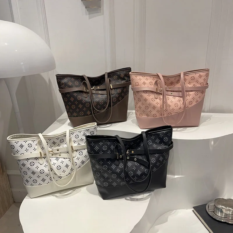 Simple Designer High-End Diaper Bags For Ladies Minimalist Leather Shoulder Bag Elegant Commuter Bag Fashion Tote Bag Vintage
